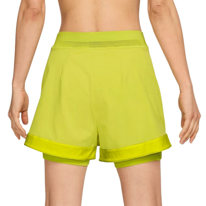 Vibrant Yellow - Back - Nike Womens-Ladies Mini Open Regular Tennis Skort