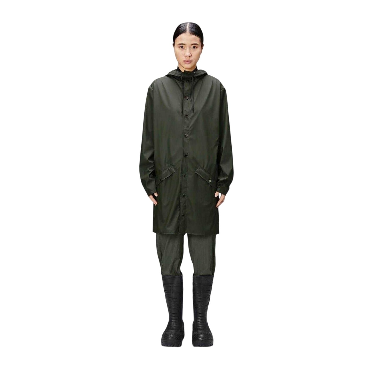Green - Lifestyle - Rains Unisex Adult Waterproof Anorak