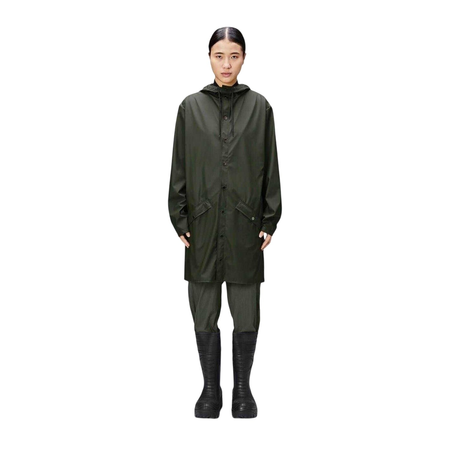 Green - Lifestyle - Rains Unisex Adult Waterproof Anorak
