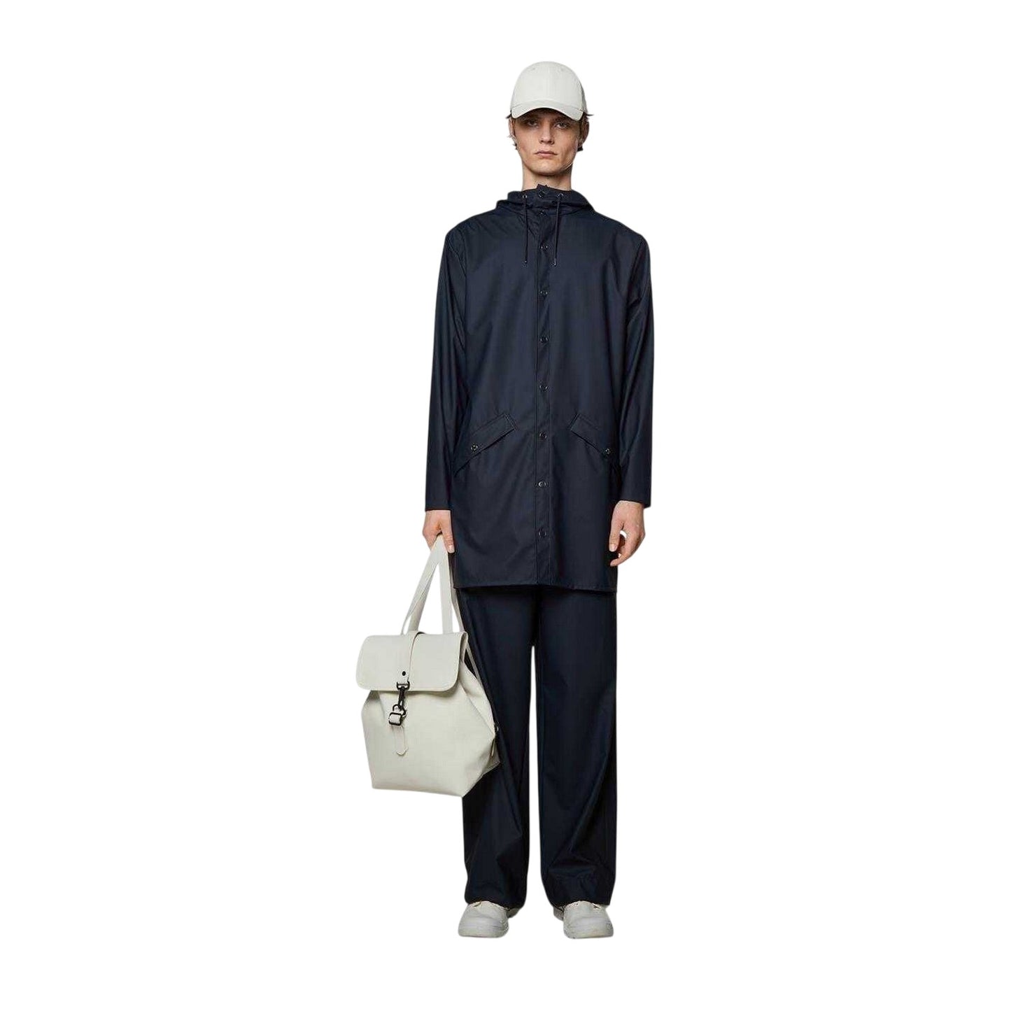 Navy - Lifestyle - Rains Unisex Adult Waterproof Anorak