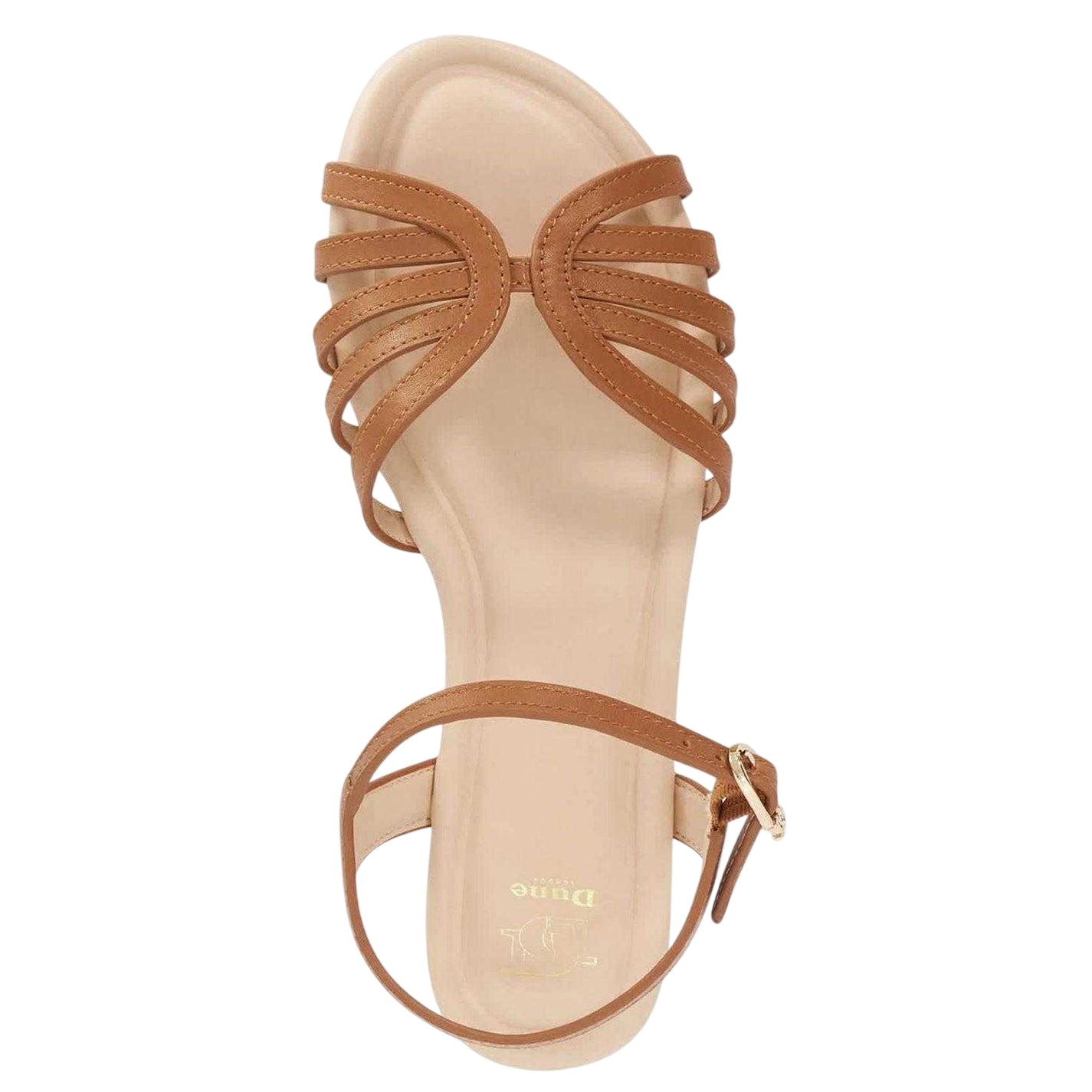 Tan - Side - Dune London Womens-Ladies Lilou Leather Sandals