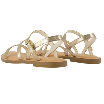 Gold - Back - Toms Womens-Ladies Kira Flat Sandals