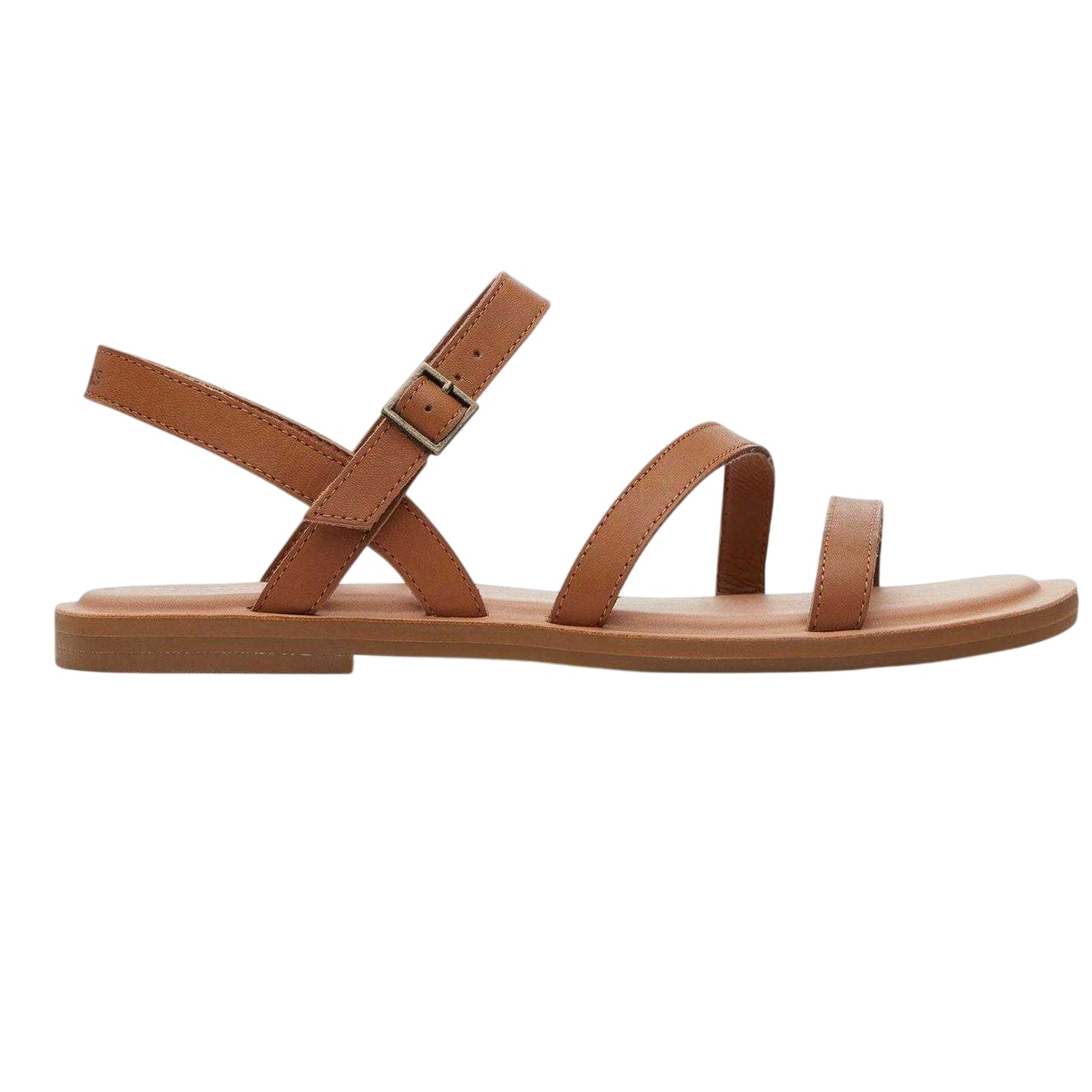 Tan - Front - Toms Womens-Ladies Kira Flat Sandals