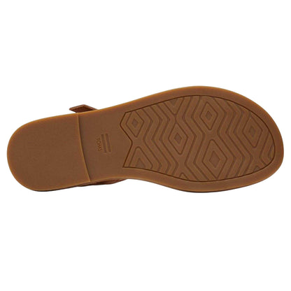 Tan - Side - Toms Womens-Ladies Kira Flat Sandals
