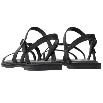 Black - Back - Toms Womens-Ladies Kira Flat Sandals