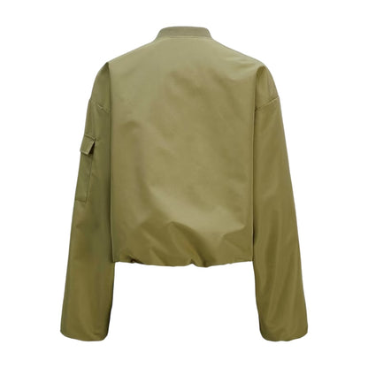 Aloe Green - Back - JJXX Womens-Ladies Lightweight Bomber Jacket