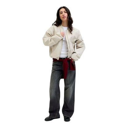 Frost Gray - Pack Shot - JJXX Womens-Ladies Lightweight Bomber Jacket