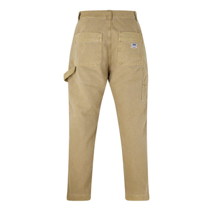 Sand - Back - Hugo Mens Cotton Plain Regular Cargo Trousers
