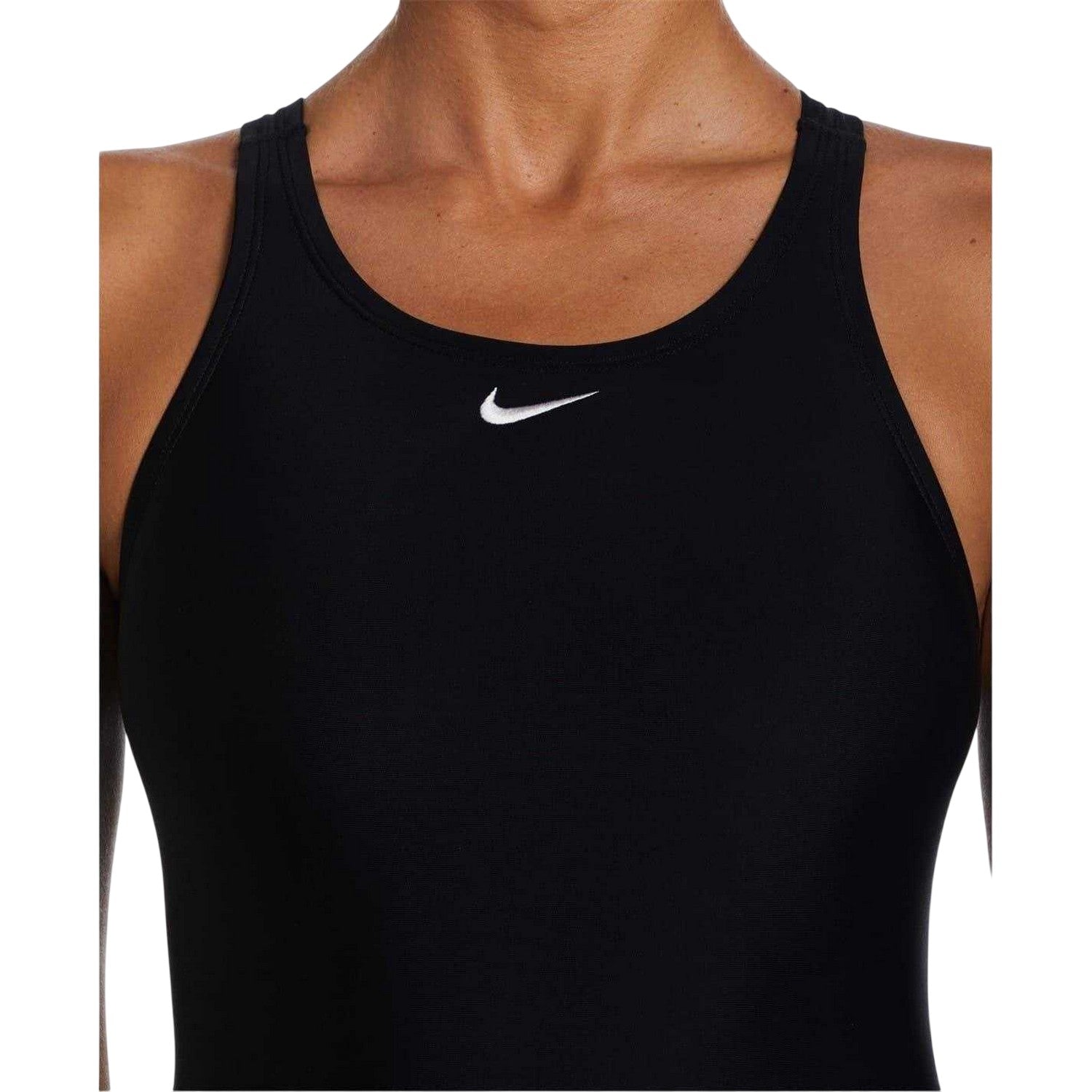 Black - Side - Nike Womens-Ladies Fastback One Piece Swimsuit