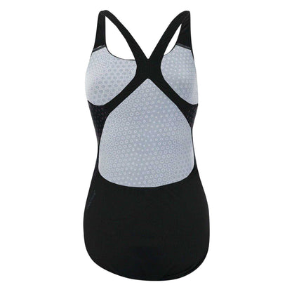 Black - Back - Speedo Womens-Ladies Digi Placement One Piece Swimsuit