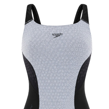 Black - Lifestyle - Speedo Womens-Ladies Digi Placement One Piece Swimsuit