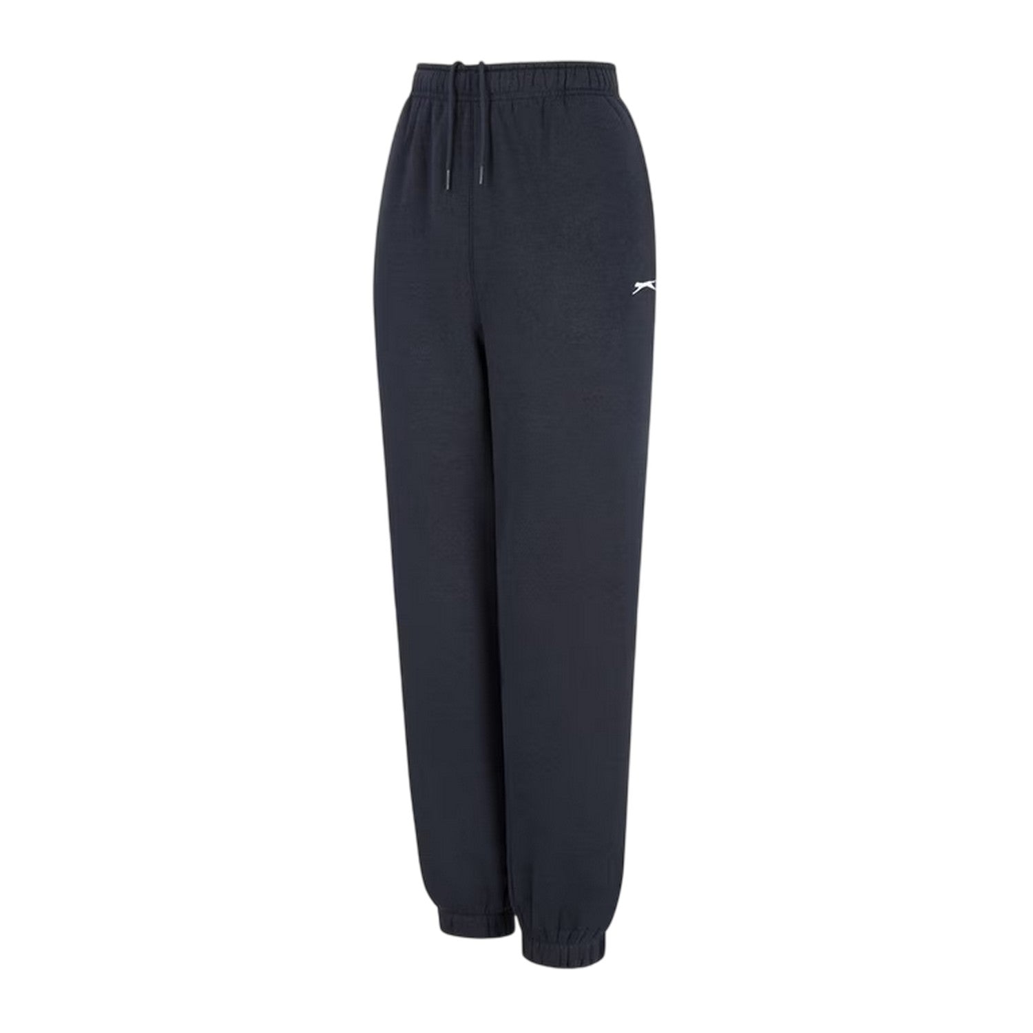 Navy - Side - Slazenger Womens-Ladies Fleece Elasticated Hem Jogging Bottoms
