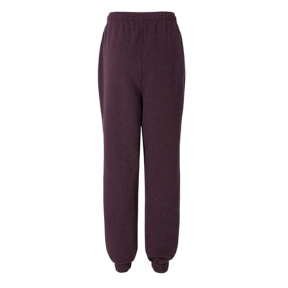 Plum - Back - Slazenger Womens-Ladies Fleece Elasticated Hem Jogging Bottoms