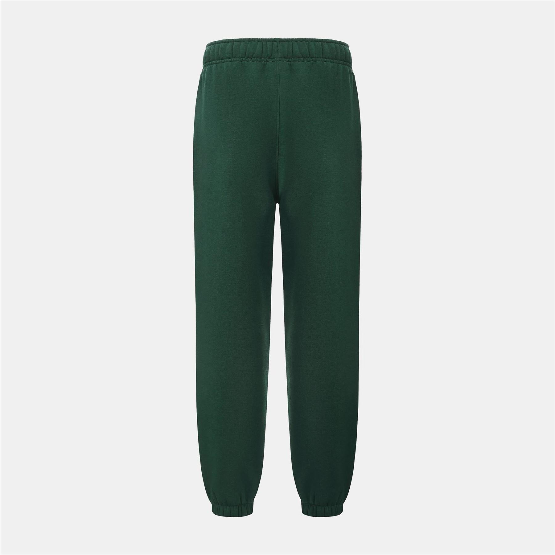 Forest Green - Back - Slazenger Womens-Ladies Fleece Elasticated Hem Jogging Bottoms