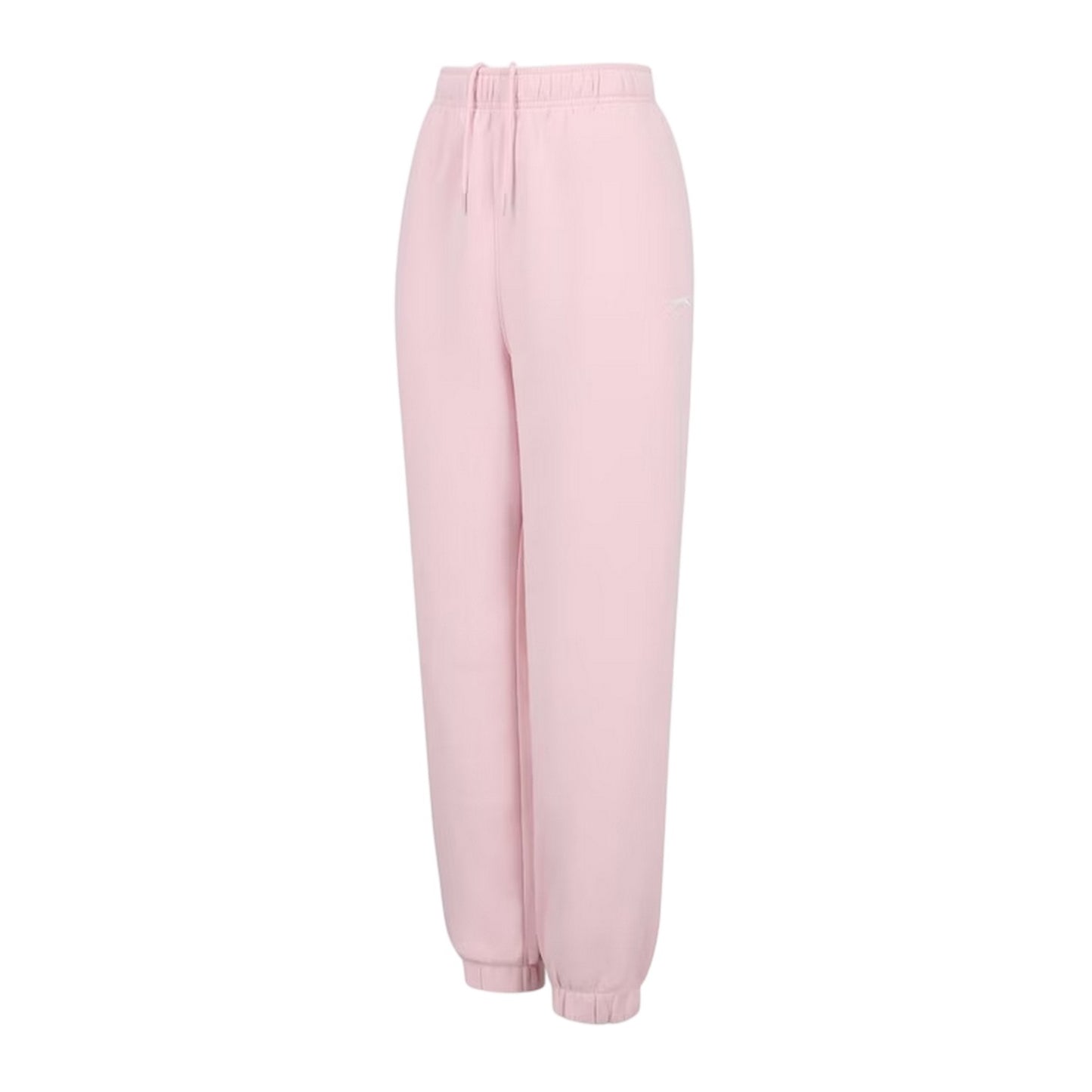 Baby Pink - Side - Slazenger Womens-Ladies Fleece Elasticated Hem Jogging Bottoms
