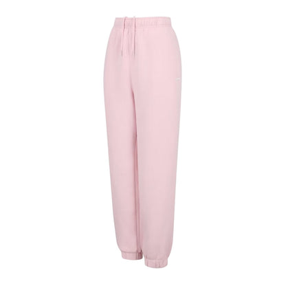 Baby Pink - Side - Slazenger Womens-Ladies Fleece Elasticated Hem Jogging Bottoms