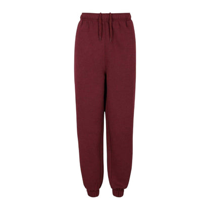 Burgundy - Front - Slazenger Womens-Ladies Fleece Elasticated Hem Jogging Bottoms