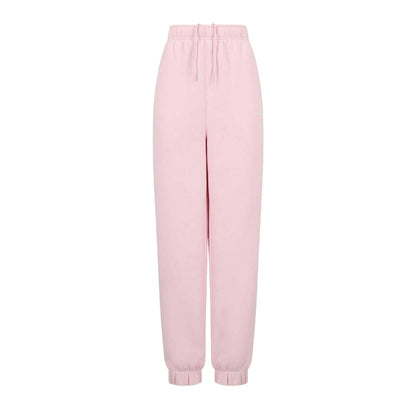 Baby Pink - Front - Slazenger Womens-Ladies Fleece Elasticated Hem Jogging Bottoms