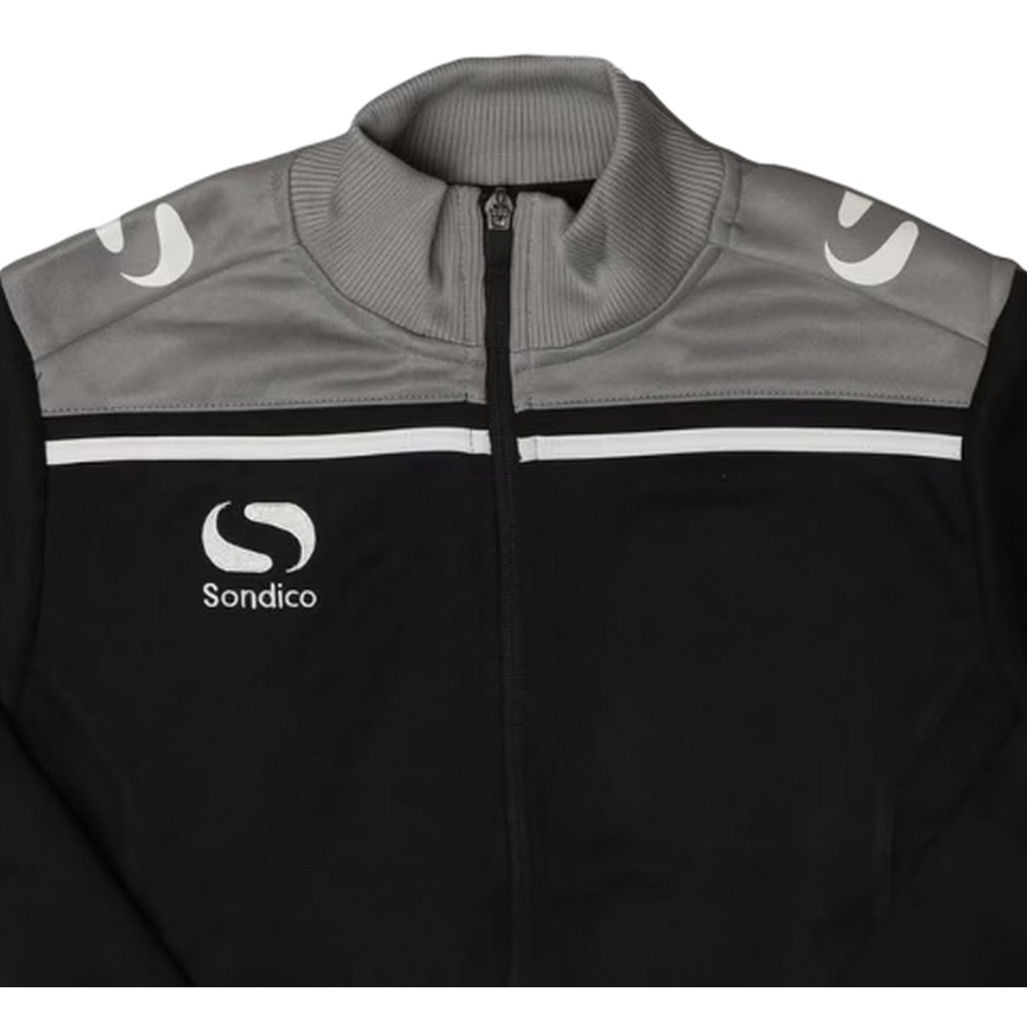Black-Charcoal - Side - Sondico Childrens-Kids Precision Tracksuit Top