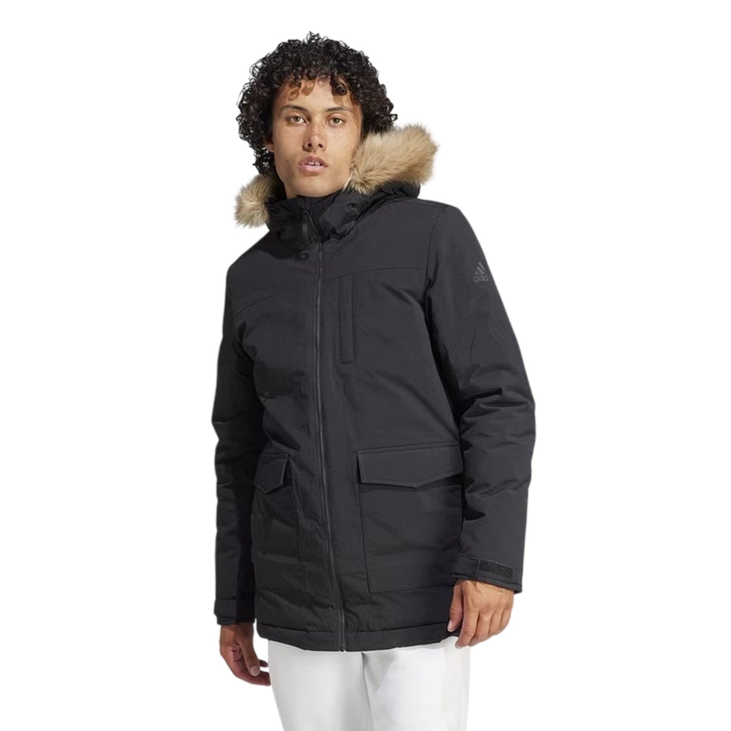 Black - Pack Shot - Adidas Mens Paveric Climawarm Puffer Jacket