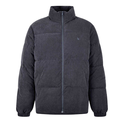 Washed Black - Front - Jack Wills Mens Corduroy Puffer Jacket