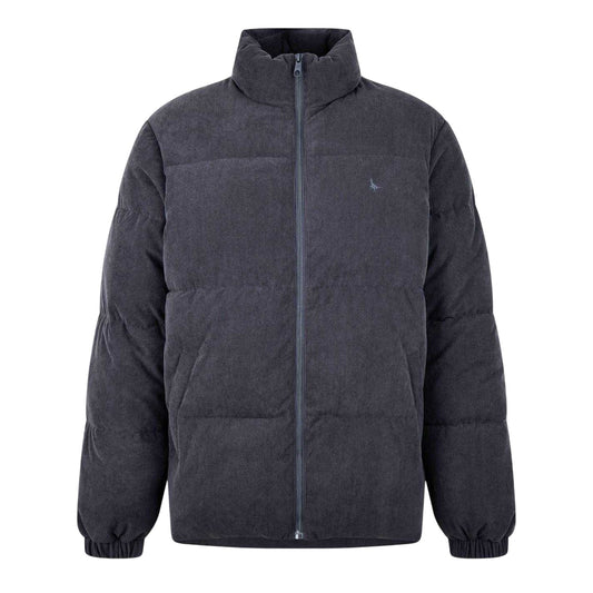 Washed Black - Front - Jack Wills Mens Corduroy Puffer Jacket