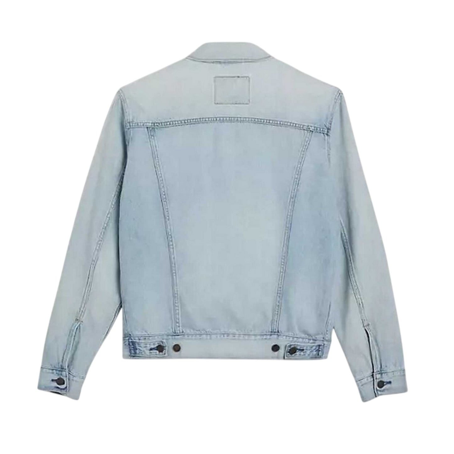 Light Wash - Back - Levis Mens Denim Chest Pocket Trucker Jacket