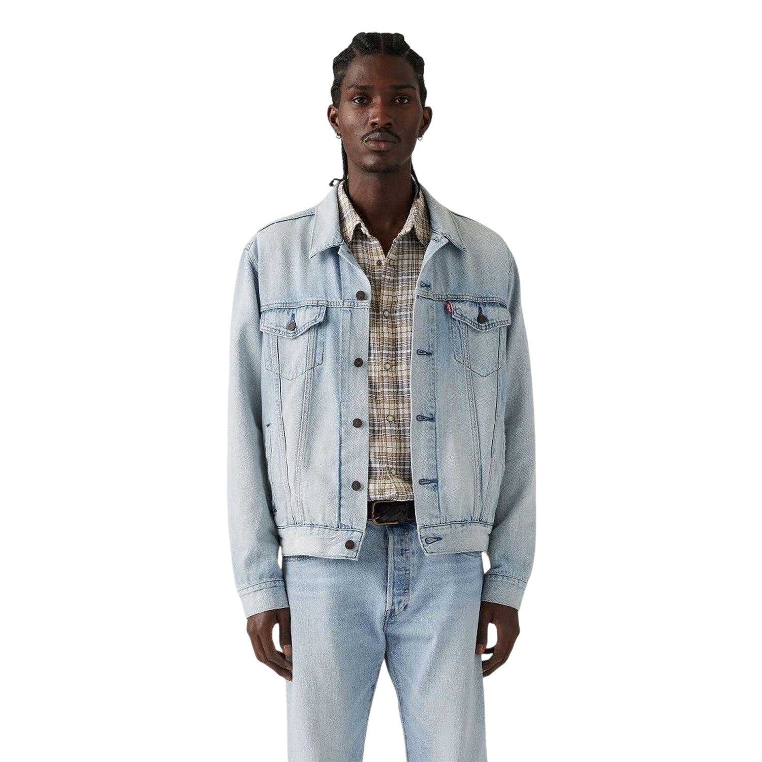 Light Wash - Lifestyle - Levis Mens Denim Chest Pocket Trucker Jacket