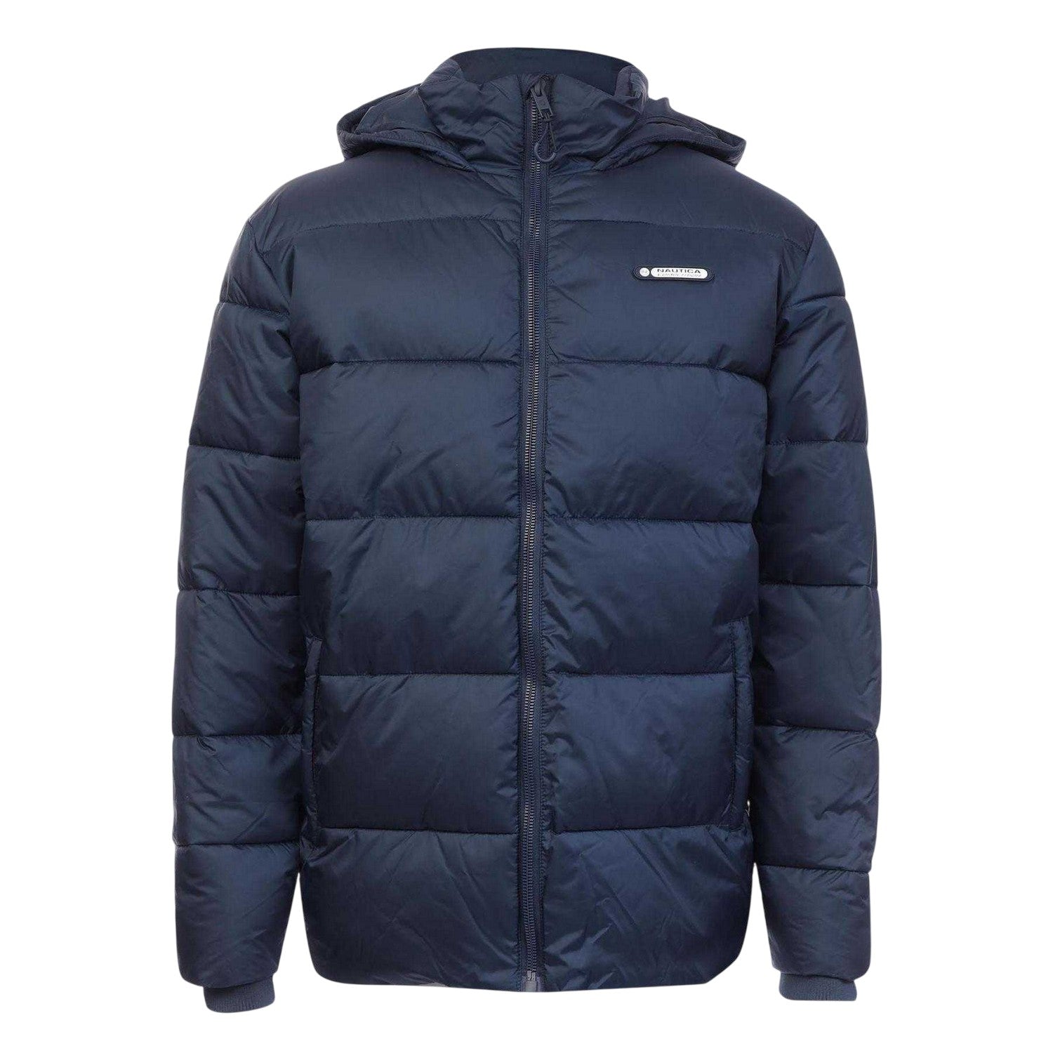 Navy - Front - Nautica Mens Paul Regular Puffer Jacket