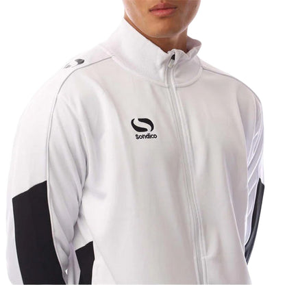 White-Black - Side - Sondico Mens Colour Block Track Jacket