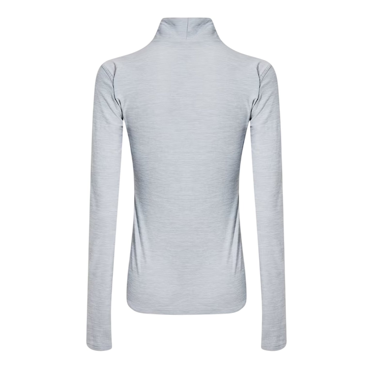Grey - Back - New Balance Womens-Ladies Space Dye Quarter Zip Running Track Top