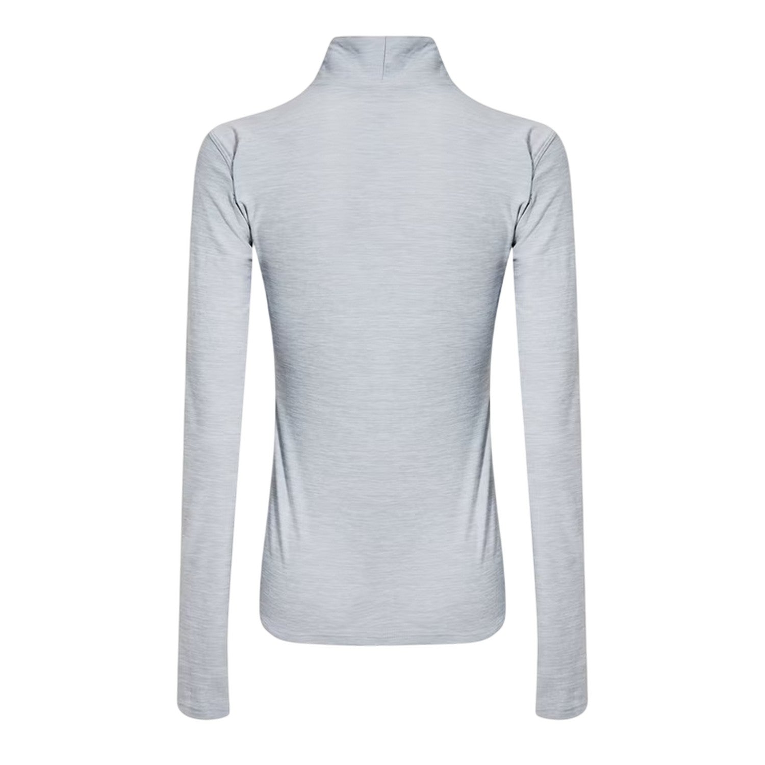 Grey - Back - New Balance Womens-Ladies Space Dye Quarter Zip Running Track Top