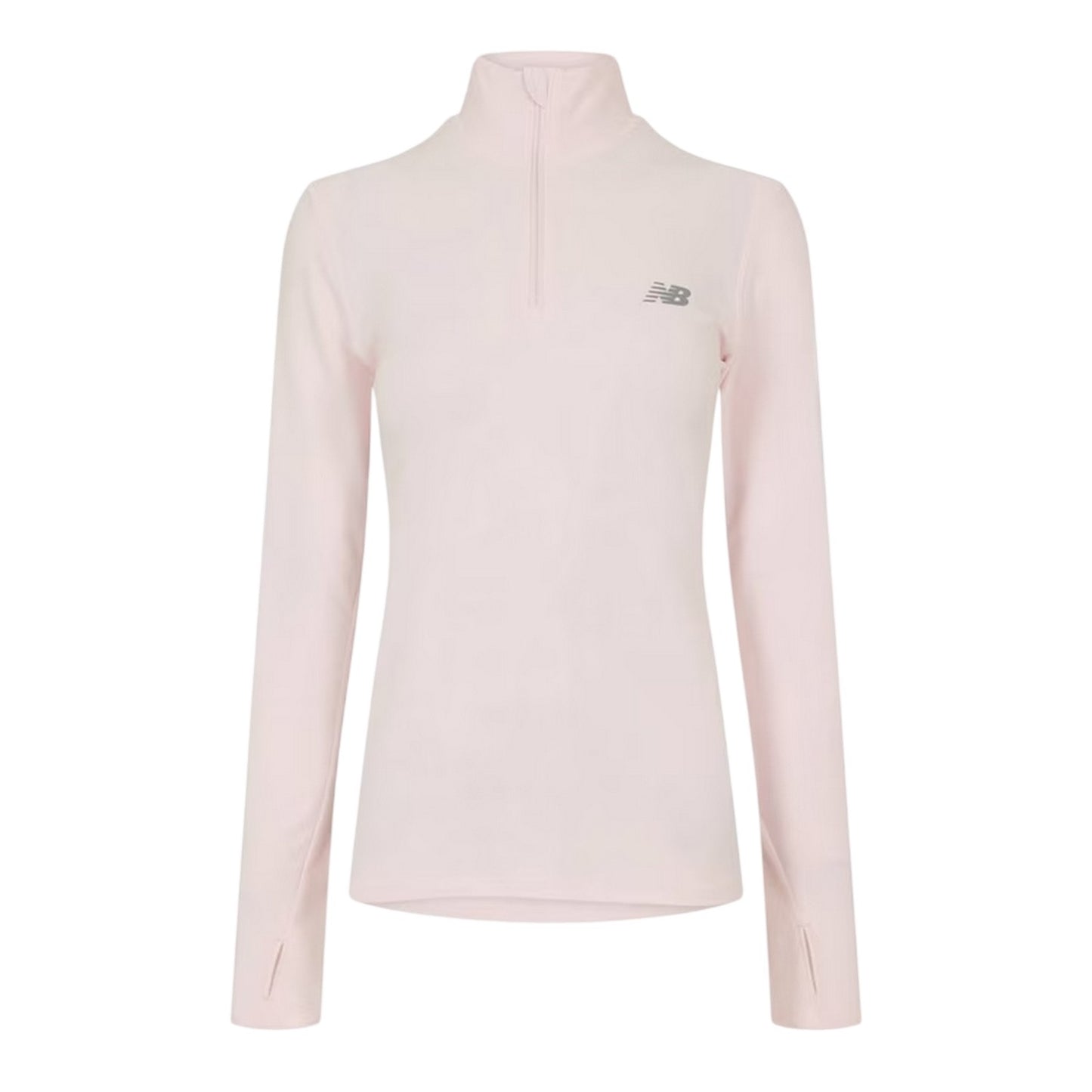 Pink Salt - Front - New Balance Womens-Ladies Space Dye Quarter Zip Running Track Top