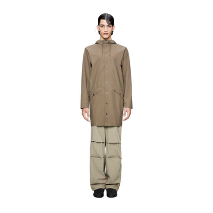 Beige - Lifestyle - Rains Unisex Adult Mid Length Raincoat
