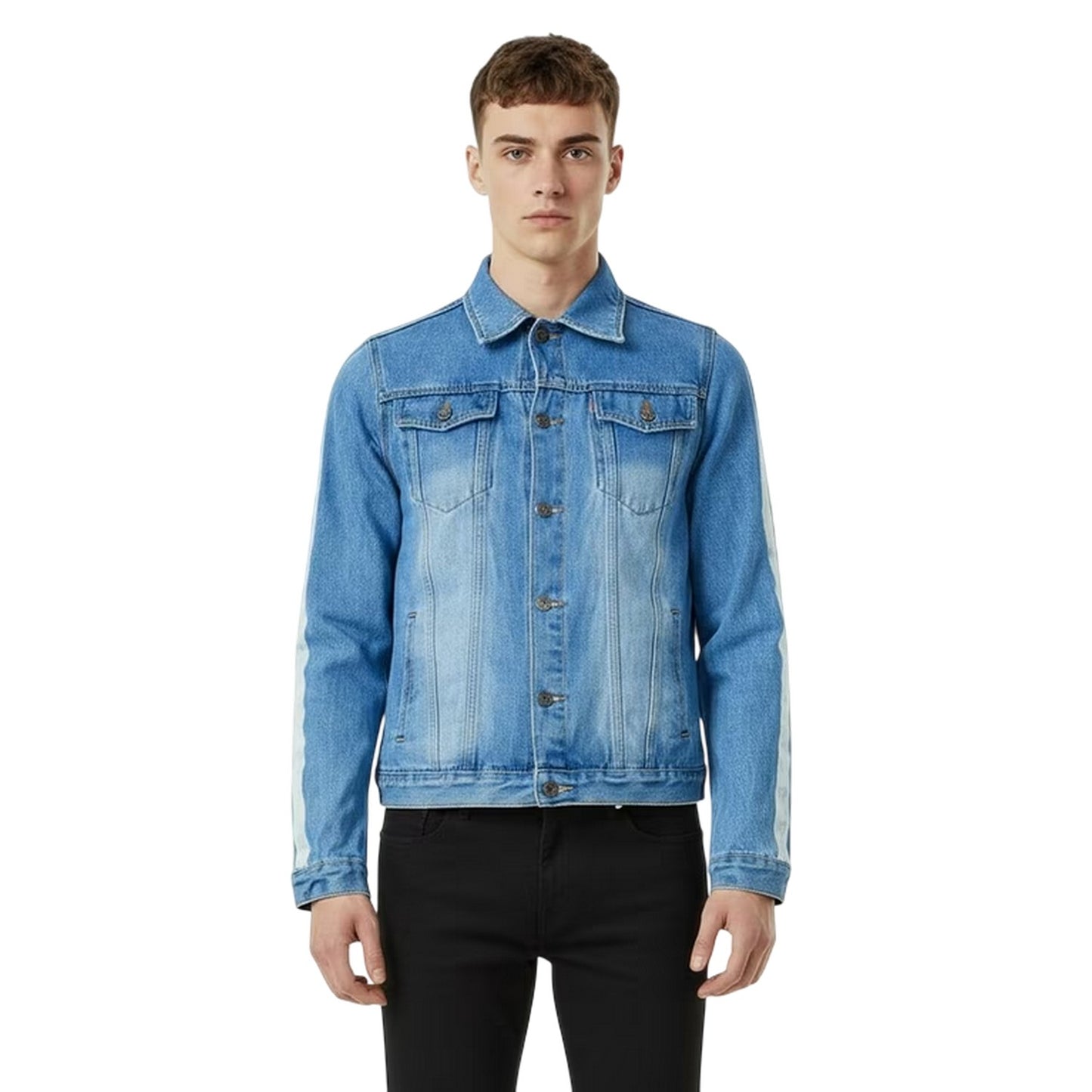 Blue - Side - Criminal Damage Mens Denim Jacket