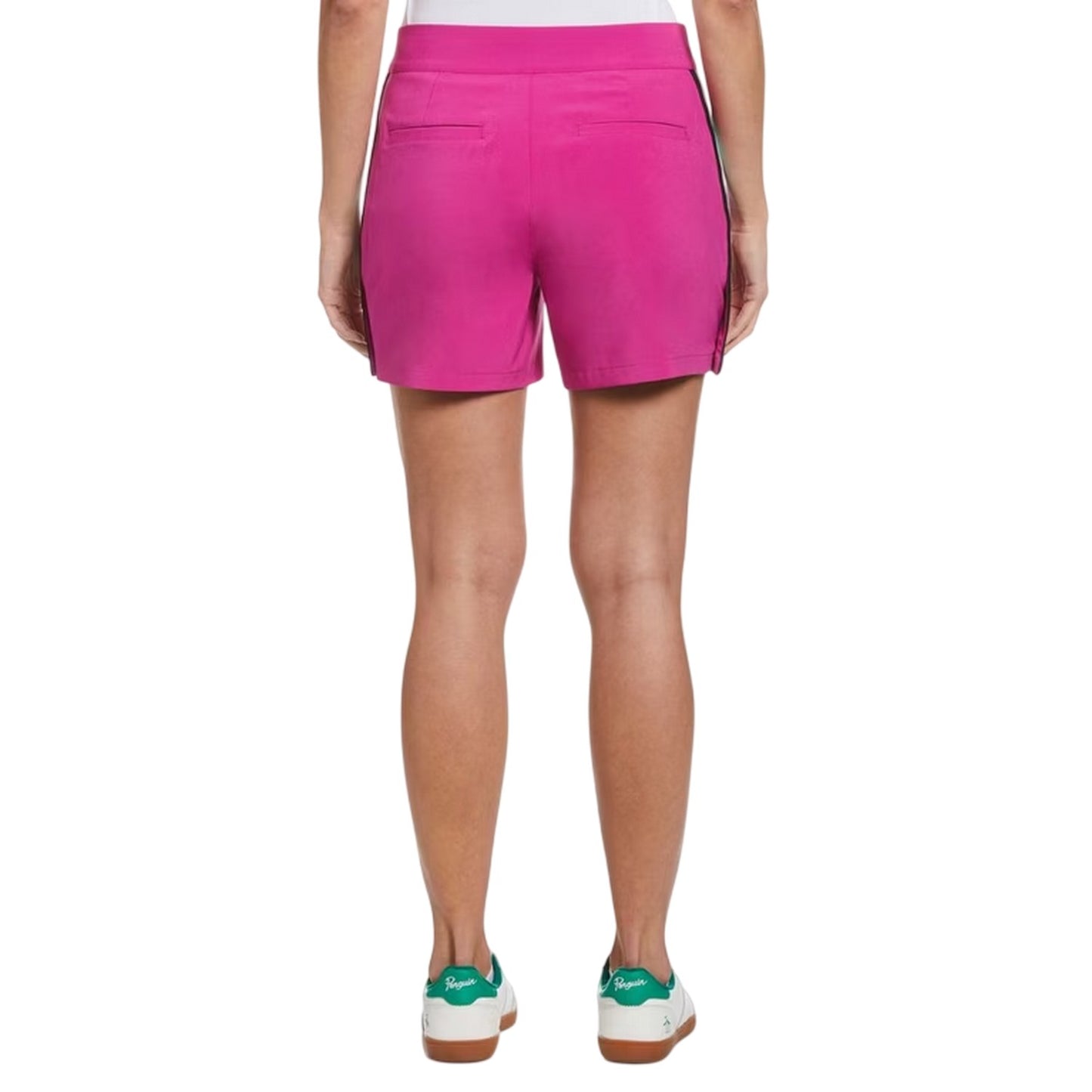 Fuchsia Pink - Back - Original Penguin Womens-Ladies Side Stripe Skort