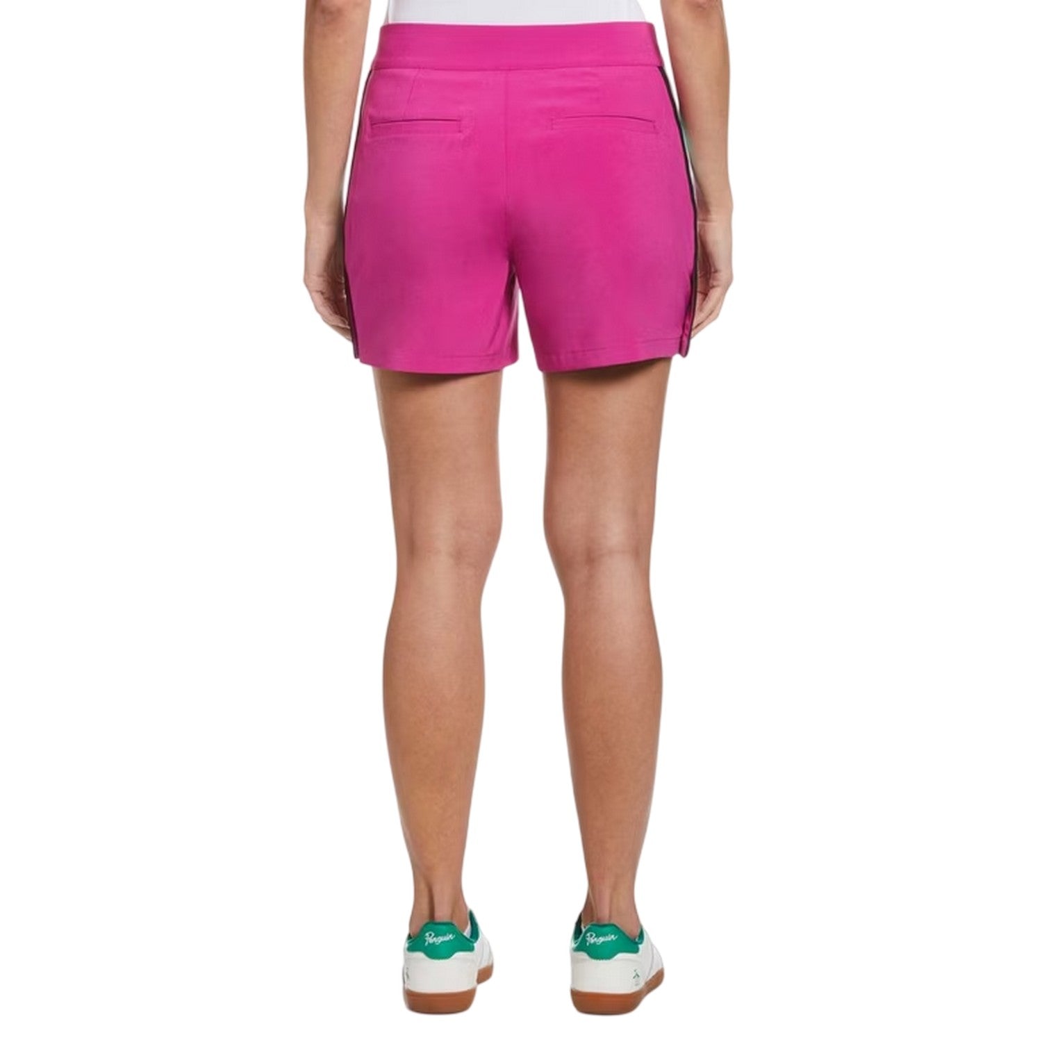 Fuchsia Pink - Back - Original Penguin Womens-Ladies Side Stripe Skort