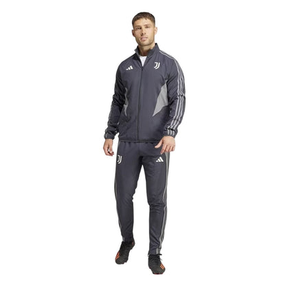 Carbon-Grey Five - Close up - Adidas Mens 2024-2025 Juventus FC Track Jacket