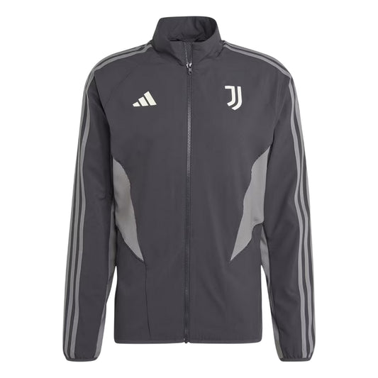 Carbon-Grey Five - Front - Adidas Mens 2024-2025 Juventus FC Track Jacket