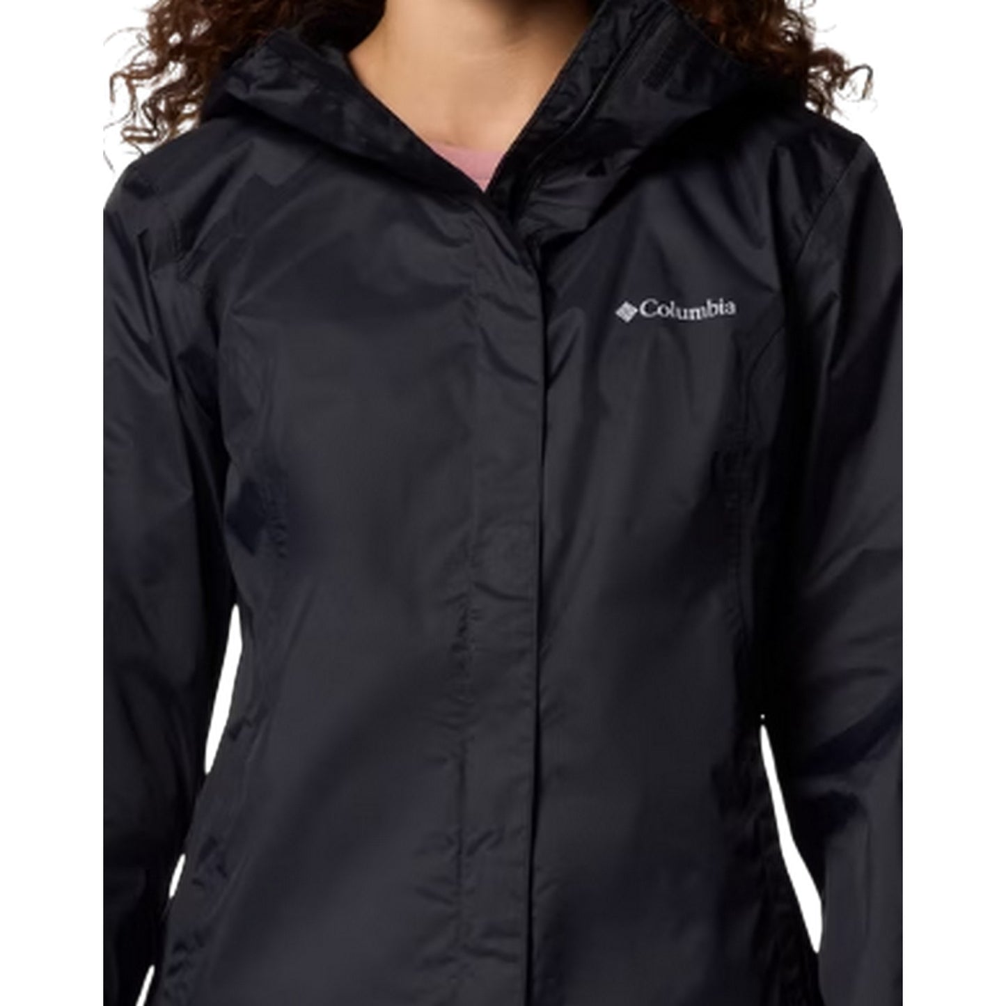 Black - Side - Columbia Womens-Ladies Packable Waterproof Jacket