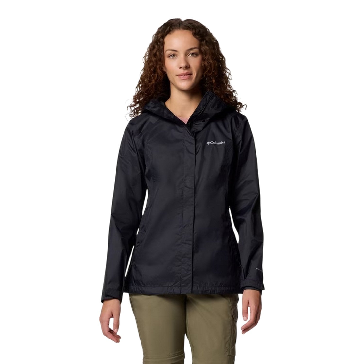 Black - Front - Columbia Womens-Ladies Packable Waterproof Jacket