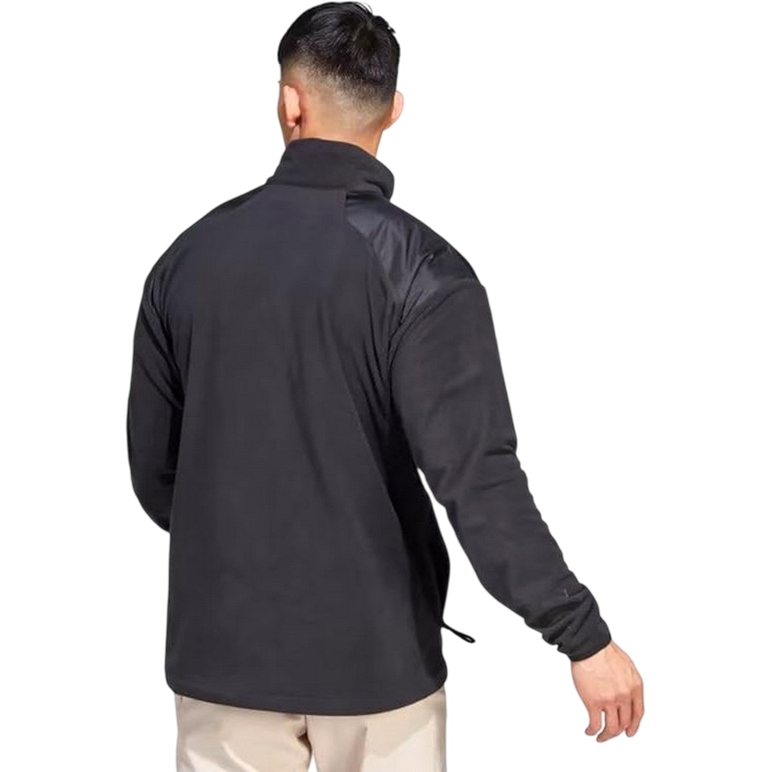 Black - Back - Adidas Mens Terrex Wind Resistant Running Fleece Jacket