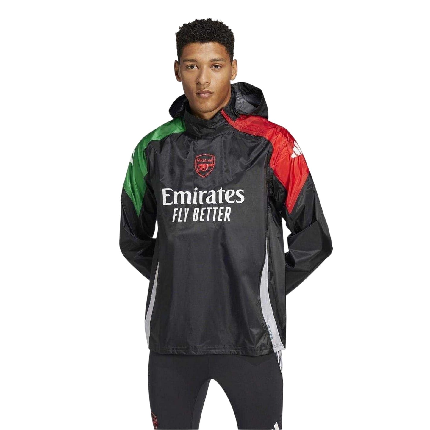 Black - Pack Shot - Adidas Mens 24-25 Arsenal FC Hooded Jacket