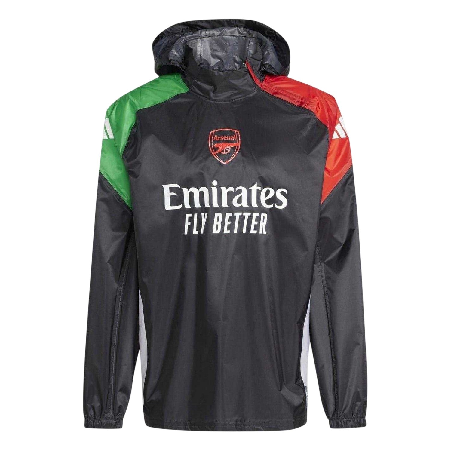 Black - Front - Adidas Mens 24-25 Arsenal FC Hooded Jacket