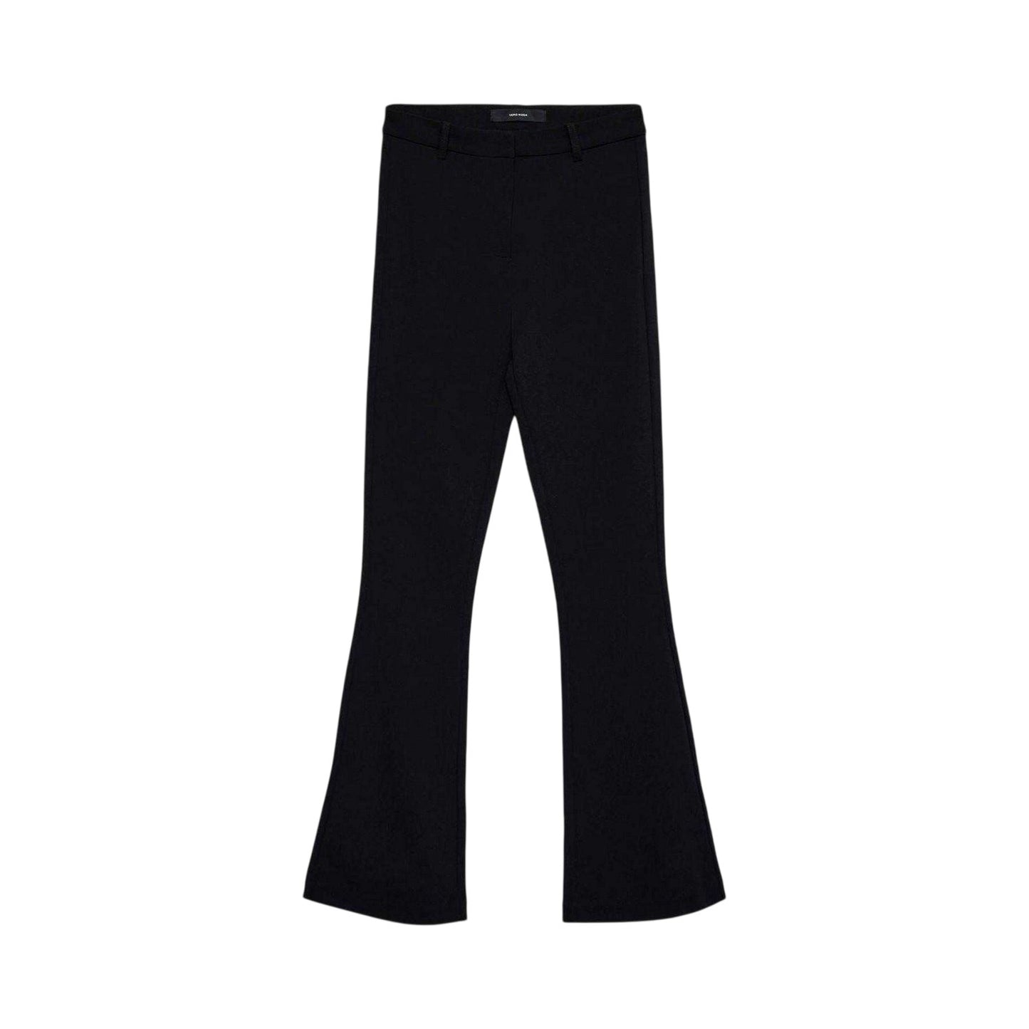 Black - Front - Vero Moda Womens-Ladies Flared Trousers