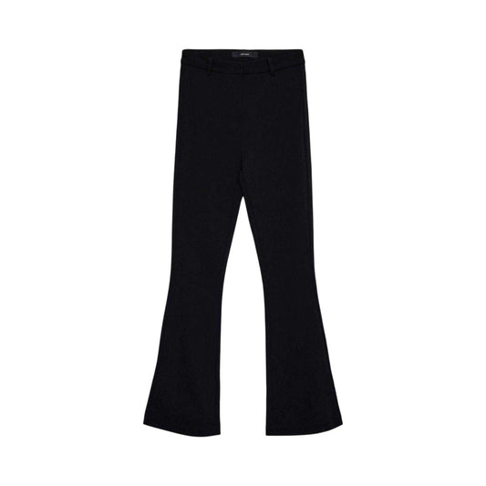 Black - Front - Vero Moda Womens-Ladies Flared Trousers
