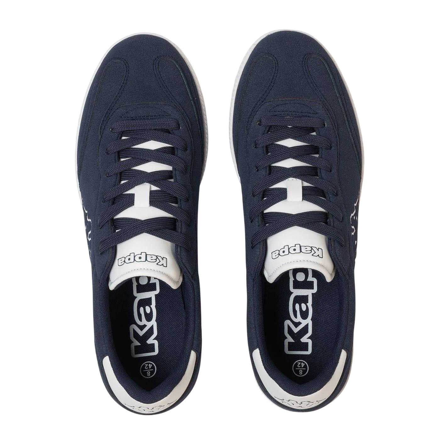 Navy-White - Side - Kappa Mens Ginosa Trainers