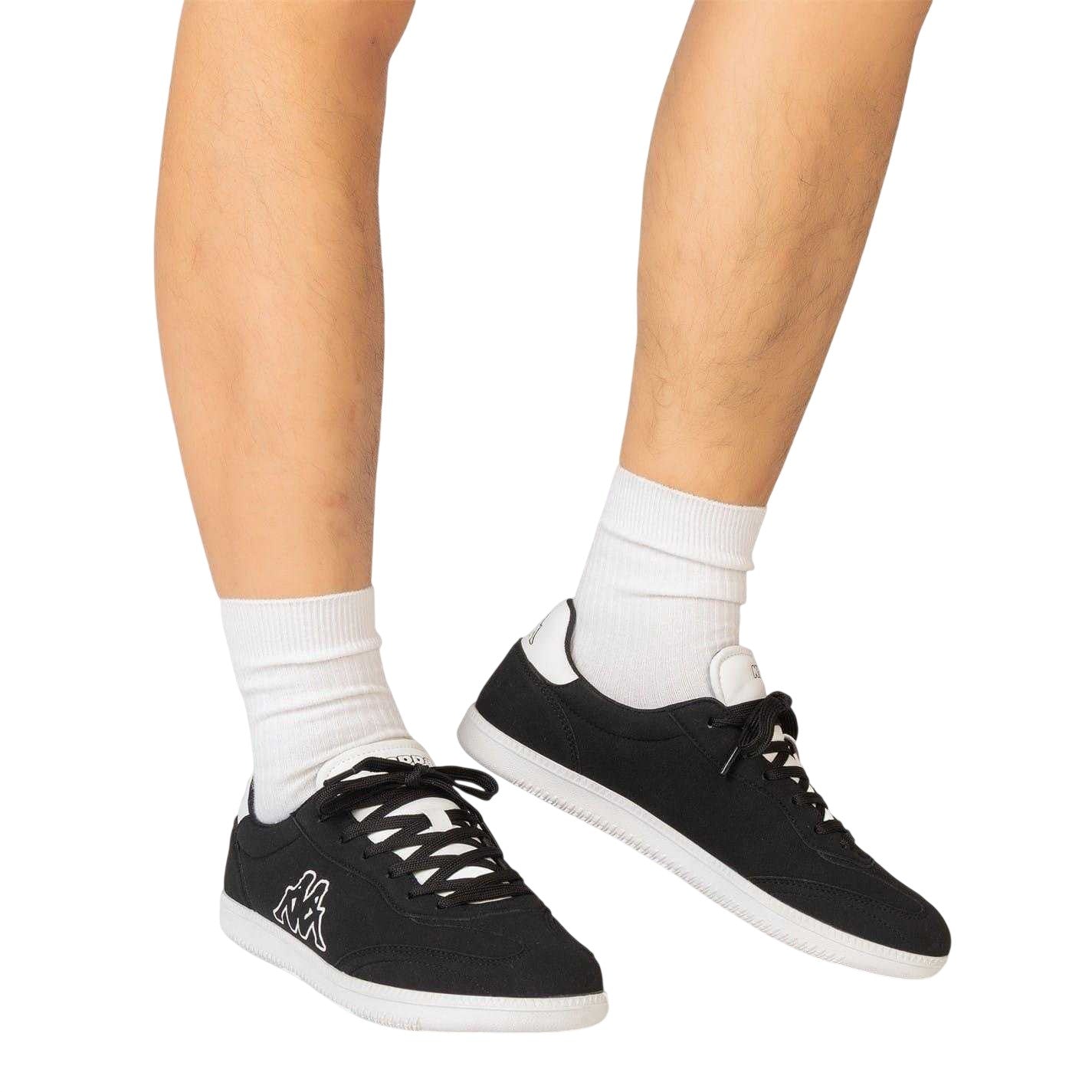 Black-White - Lifestyle - Kappa Mens Ginosa Trainers