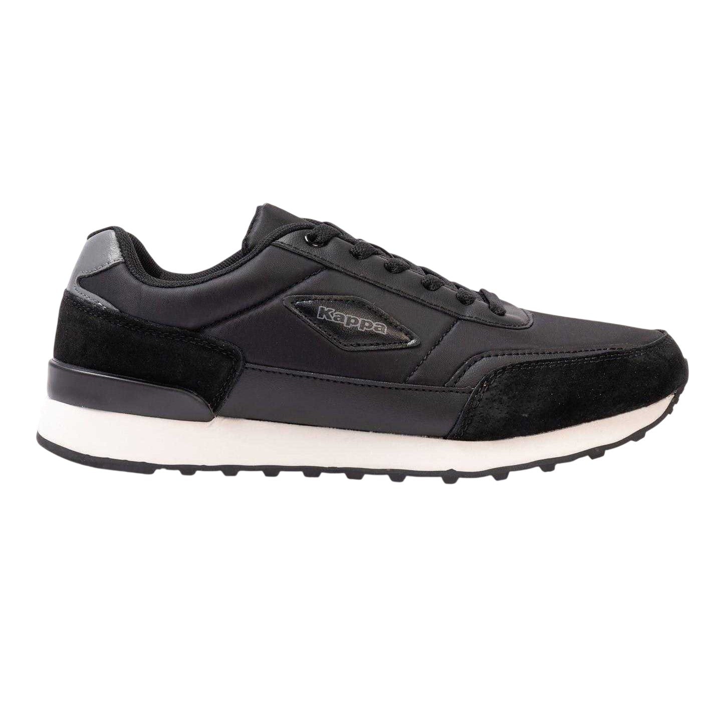 Black - Front - Kappa Mens Suede Flat Trainers