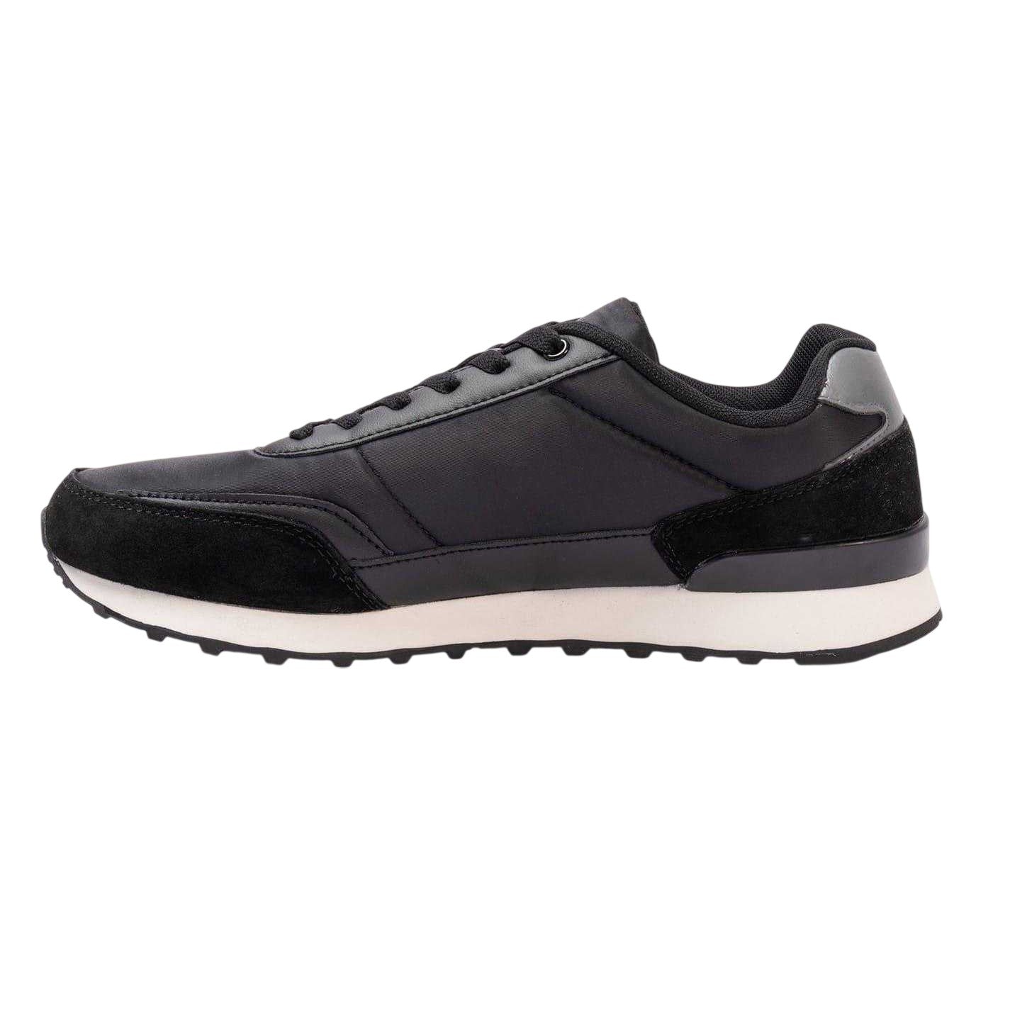 Black - Back - Kappa Mens Suede Flat Trainers